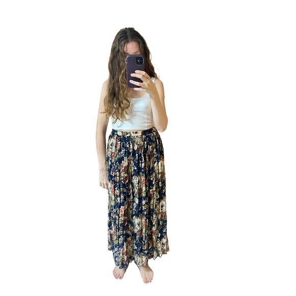 90’s Express floral pleated maxi skirt - Picture 1 of 5